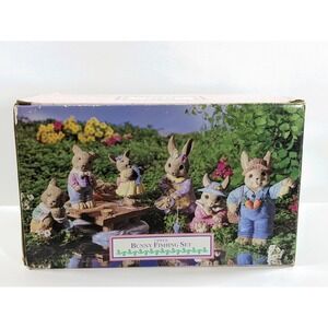 Mervyn's 7 Pc Bunny Fishing Set Collection Easter‎ Vtg Original Box RARE  1995